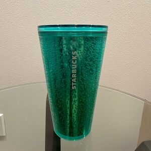 Starbucks Summer 2021 Turquoise Blue Green Bubbles Acrylic Cold Cup Tumbler